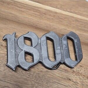 Vintage Silver Tone 1800 Tequila Belt Buckle Western Cowboy